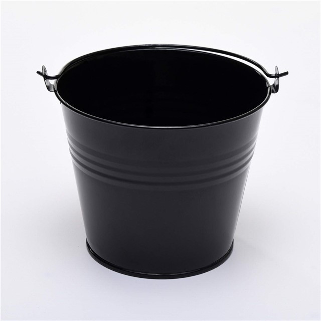 FIVE 15cm 6" large METAL BUCKETS pots pails tins herb planter sweet