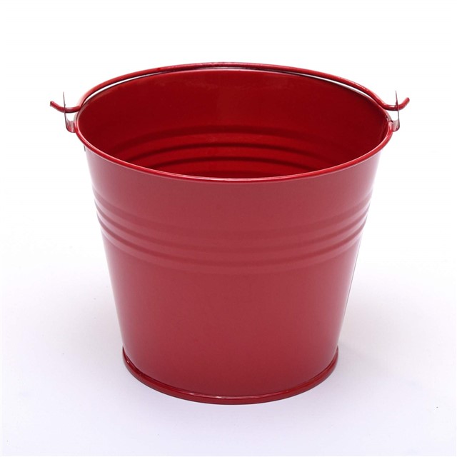 FIVE 15cm 6" large METAL BUCKETS pots pails tins herb planter sweet