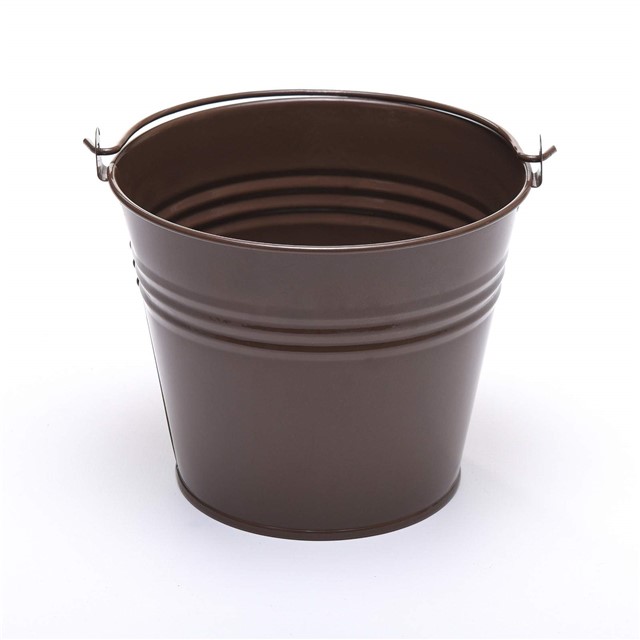 FIVE 10cm 4" METAL BUCKETS pots pails tins herb planter sweet tree