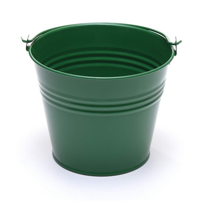FIVE 15cm 6" large METAL BUCKETS pots pails tins herb planter sweet