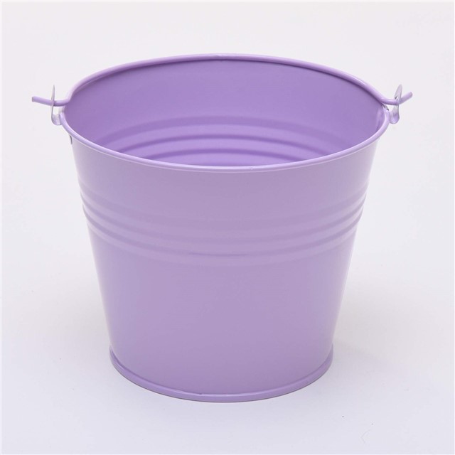FIVE 7cm small METAL BUCKETS pots pails tins favours herb planter