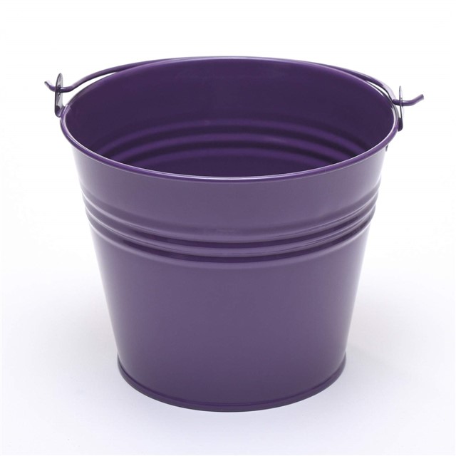 FIVE 15cm 6" large METAL BUCKETS pots pails tins herb planter sweet