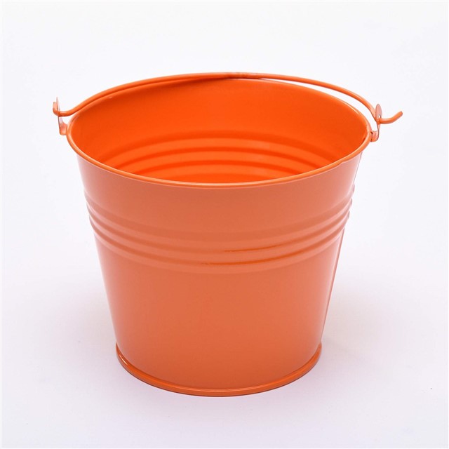FIVE 15cm 6" large METAL BUCKETS pots pails tins herb planter sweet