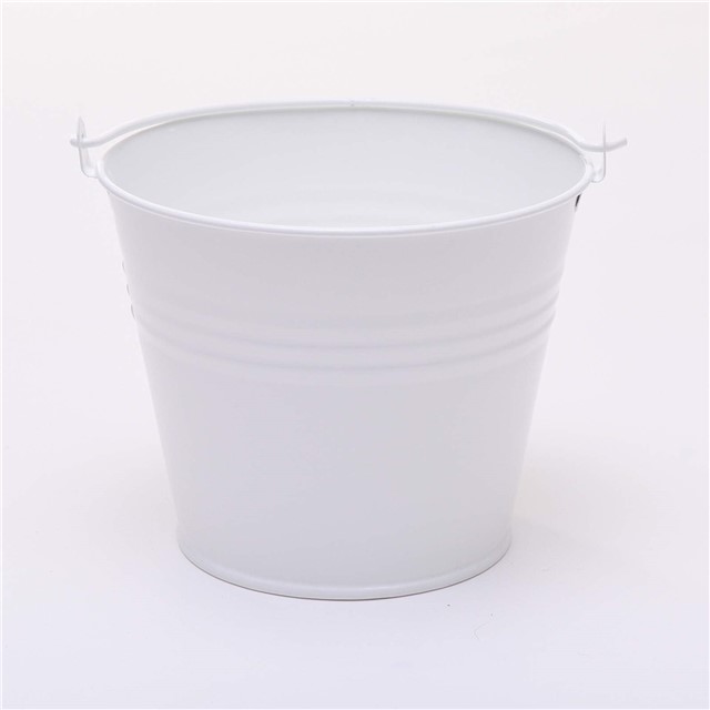 FIVE 10cm 4" METAL BUCKETS pots pails tins herb planter sweet tree