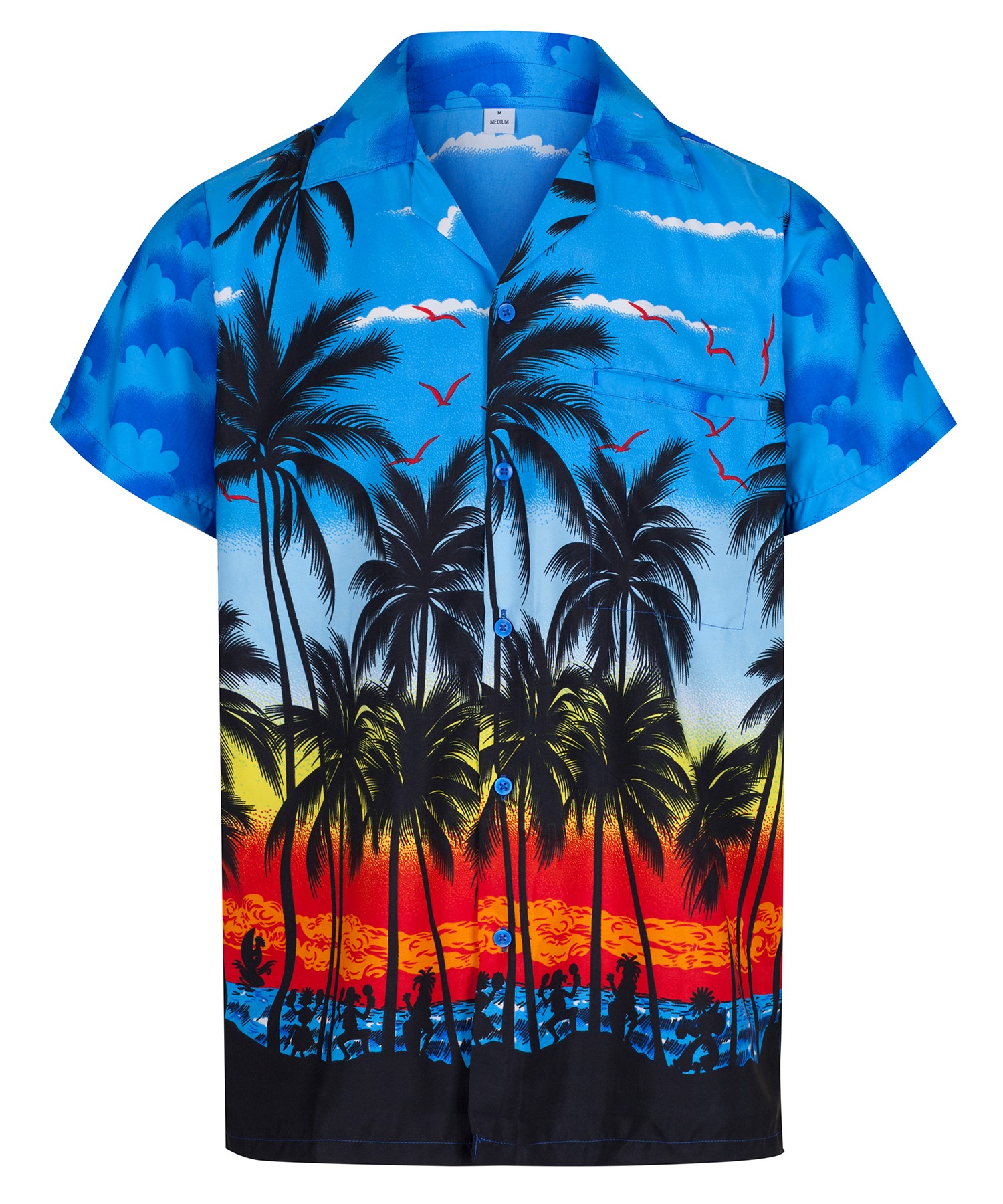 Men's Hawaiian shirt stag beach Hawaii summer holiday aloha party fancy dress