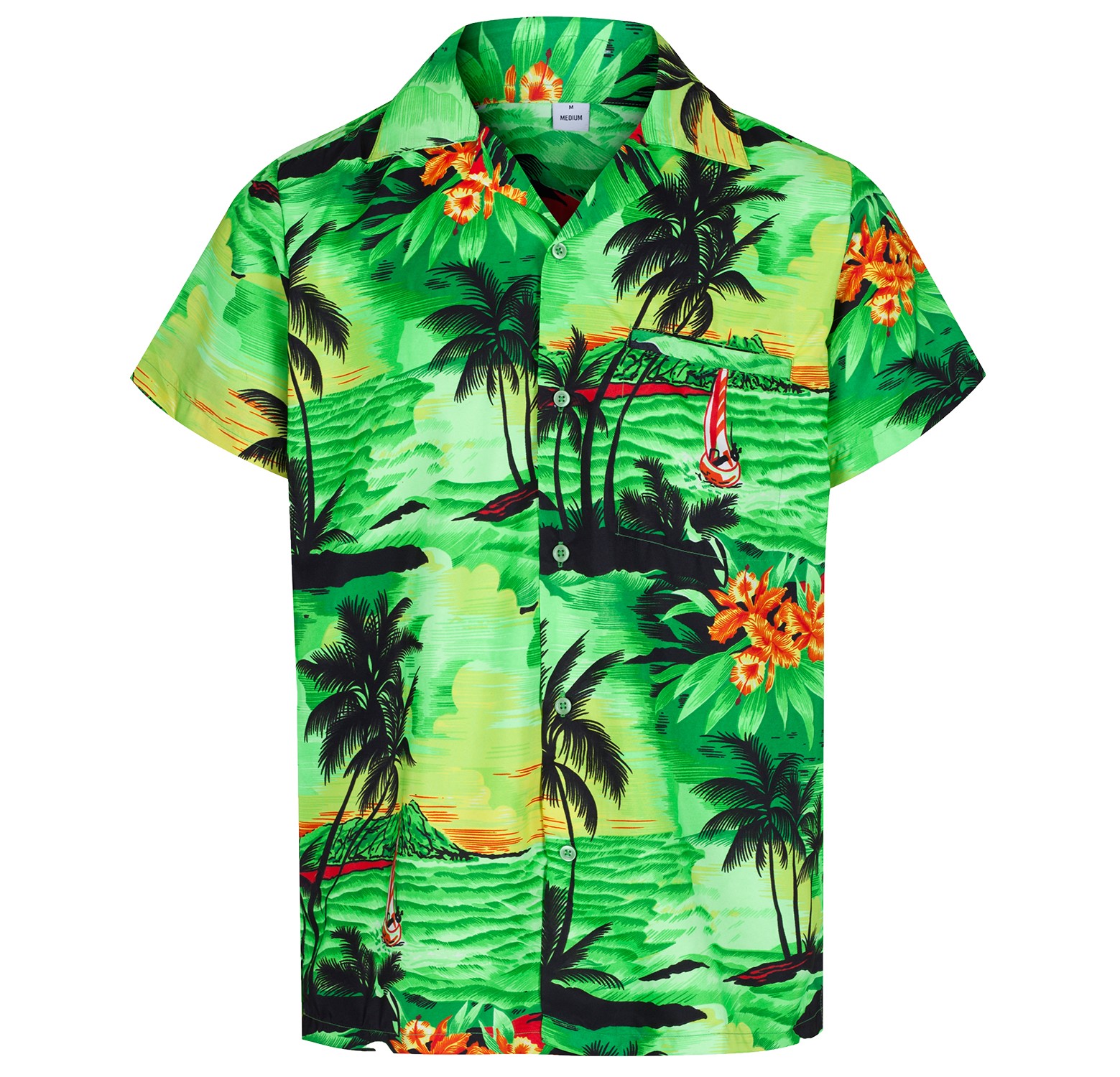 MENS HAWAIIAN SHIRT ALOHA THEMED PARTY SHIRT HOLIDAY BEACH FANCY DRESS