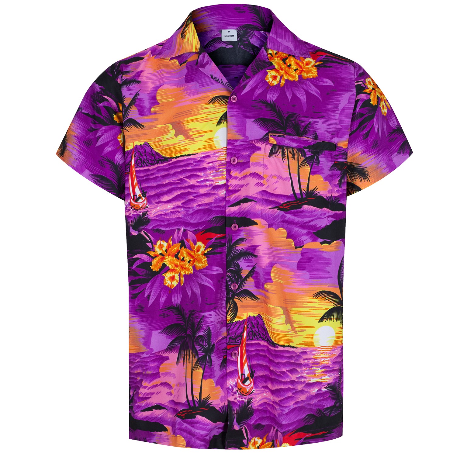 MENS HAWAIIAN SHIRT HIBISCUS THEMED PARTY HOLIDAY BEACH FANCY DRESS STAG DO 