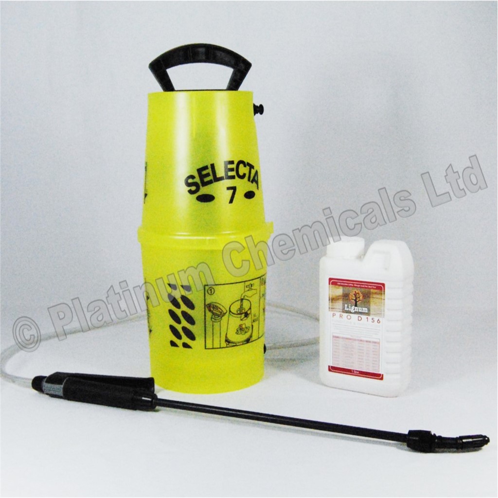 LIGNUM PRO D156 WOODWORM & DRY ROT KILLER WOOD TREATMENT 1L SPRAY KIT MAKES 25L eBay