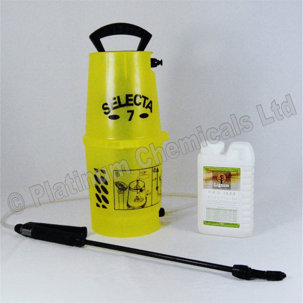 LIGNUM PRO INSECTICIDE WOODWORM KILLER TIMBER TREATMENT 1L SPRAY KIT