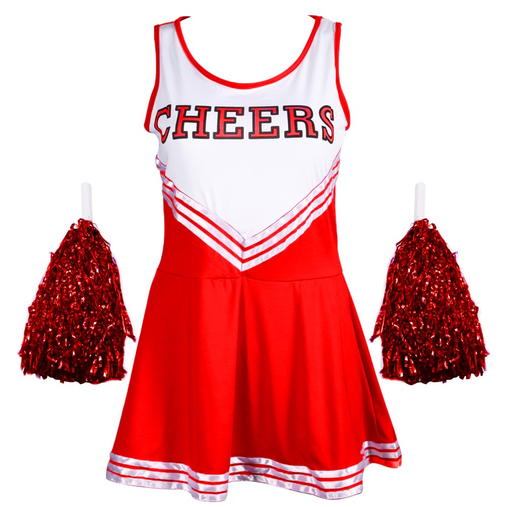 CHEERLEADER FANCY DRESS OUTFIT HIGH SCHOOL MUSICAL UNIFORM COSTUME