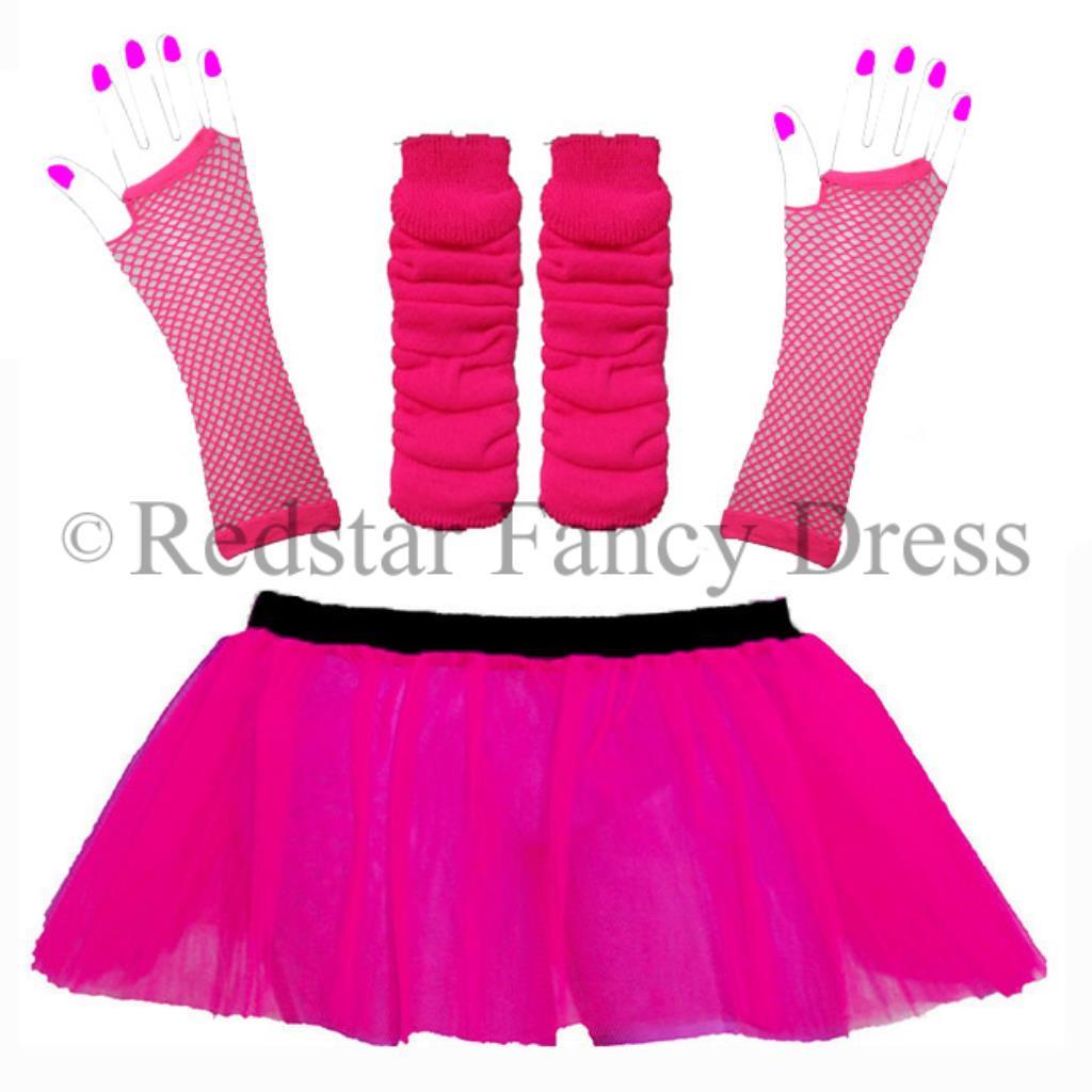 Neon Tutu Set And Accessories 1980s Skirt Fancy Dress Hen Party Costume 80s Ebay