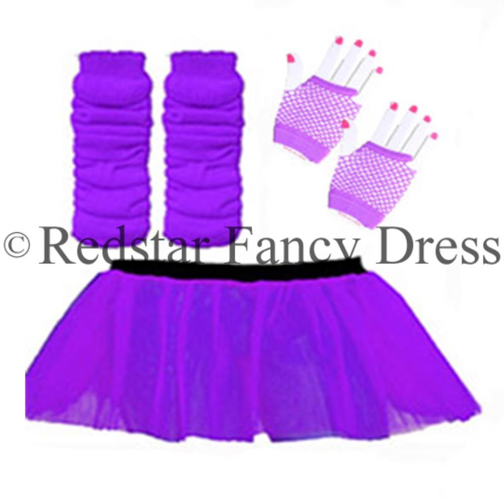 Neon Tutu Set Accessories 1980s Skirt Fancy Dress Hen Party Outfit Costume 80s Ebay 9717