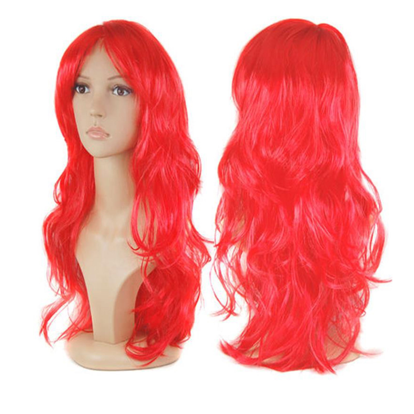 Womens Ladies Long Wavy Curly Fancy Dress Cosplay Wigs Pop Party