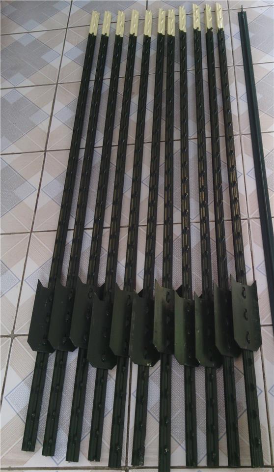STEEL STAKES METAL FENCE POST GREEN STUDDED WIRE MESH PVC GARDEN