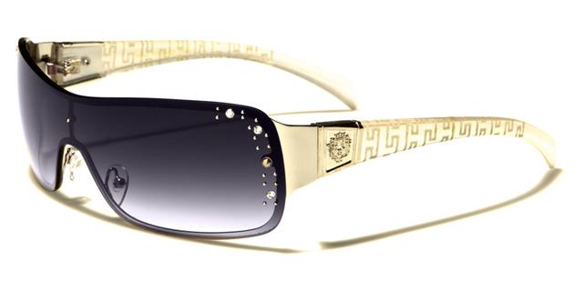 New Black Designer Sunglasses Kleo Ladies Womens Girl Rimless Aviator Wrap Uv400 Ebay
