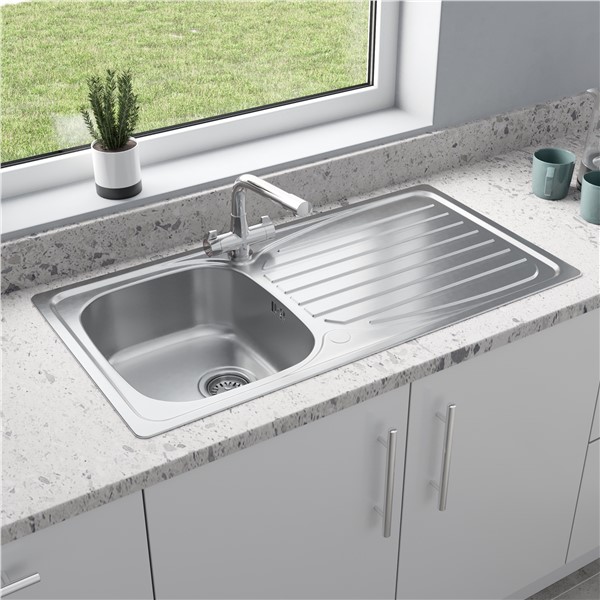 Stainless steel sink without drainer shop