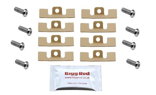 ブリッジ Front Caliper Pad Guide Plate Steel Shims Screws for Mitsubishi