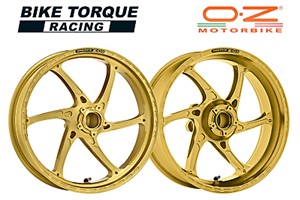 アムーズ・コール OZ Gass RS-A Gold Forged Alloy Wheels to fit Kawasaki ZX6R