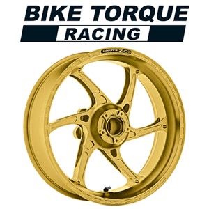 ruka　サイズ19 イエローゴールド ダイヤ無し OZ Gass RS-A Gold Forged Alloy Wheels to fit Kawasaki ZX6R / RR 05