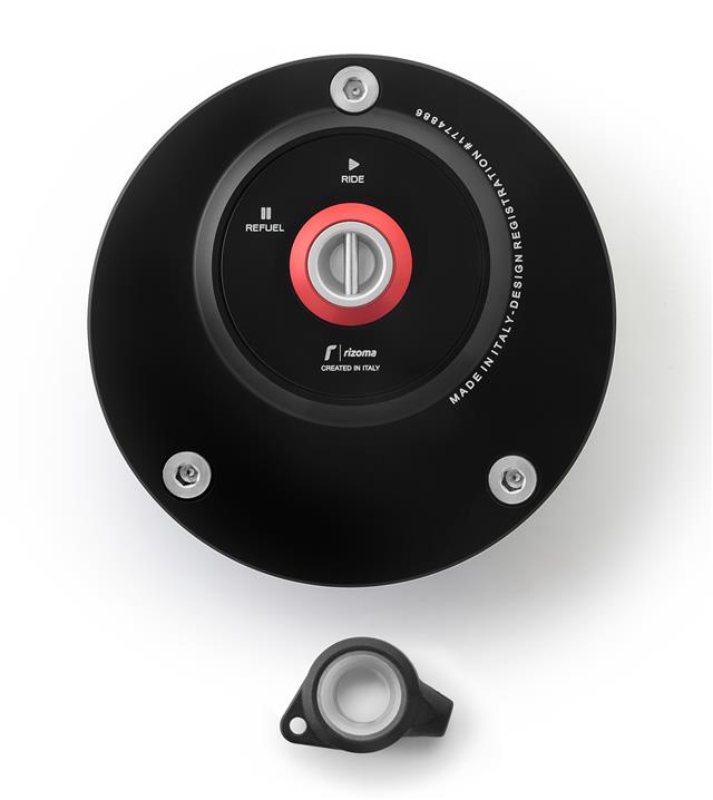 Rizoma Gas Tank Cap Fuel Filler Cap Black Ducati 848 Corse Evo