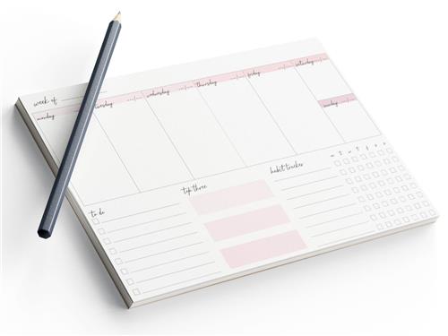 A4 Weekly Planner Pad Notepad Organiser To Do List Memo Desk