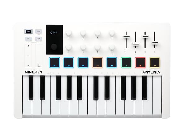 Arturia MiniLab 3 Keyboard (White) MIDI CONTROLLER - NEW