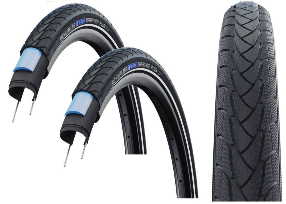 PAIR Schwalbe MARATHON PLUS 700 x 32c Puncture Protected Road Bike