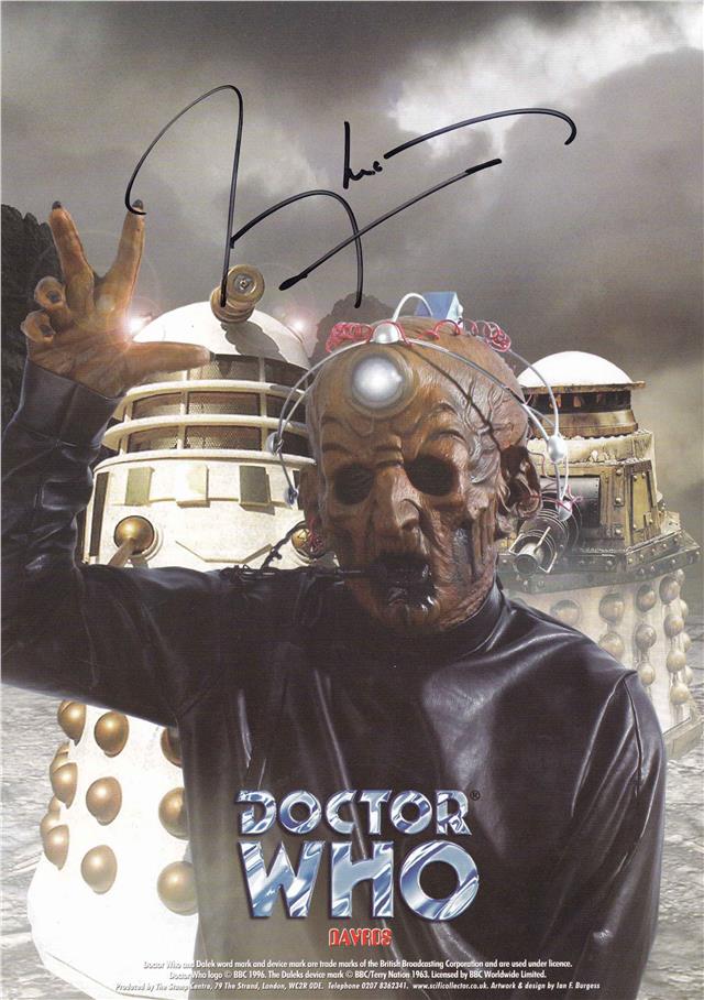 Terry Malloy - Colour 11¼"x 8" Signed 'Dr Who' Print (Davros) - UACC RD223 - Picture 1 of 1