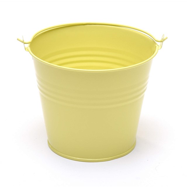 FIVE 8.5cm METAL BUCKETS pots pails tins - favours herb planter sweet ...