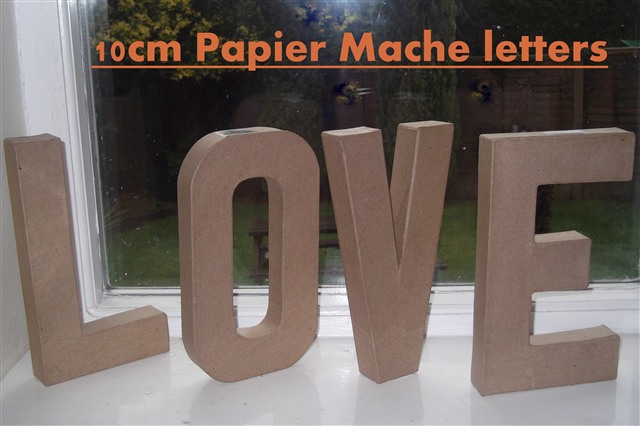 PAPER MACHE LETTERS AND NUMBERS