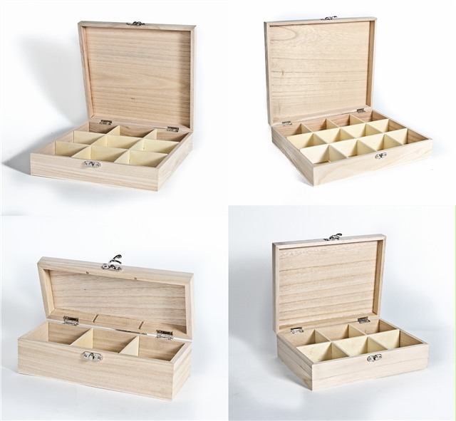 Plain Wooden Storage Boxes Removable Compartments For Beads Plain Wooden Storage Boxes Removable Compartments For Beads Fishing Tackle Tea