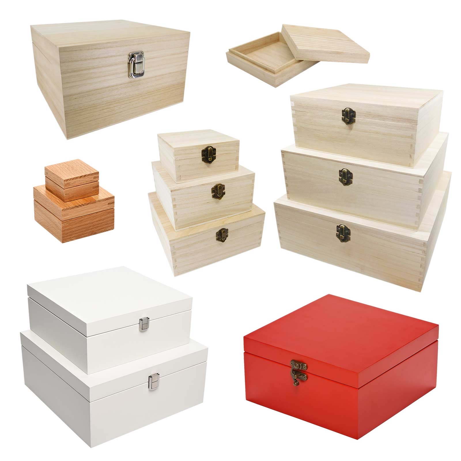 square wooden storage box