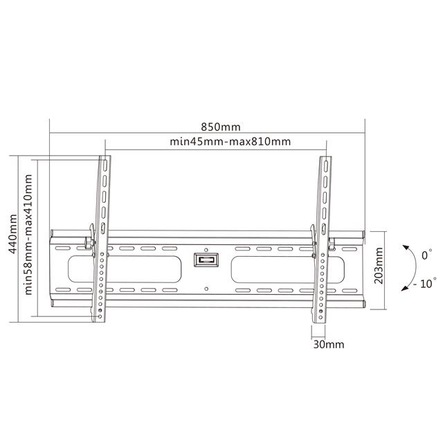 Fits KD65AF9BU SONY 65" TILTING TV BRACKET SLIM FIT FOR SLIM LINE TVs