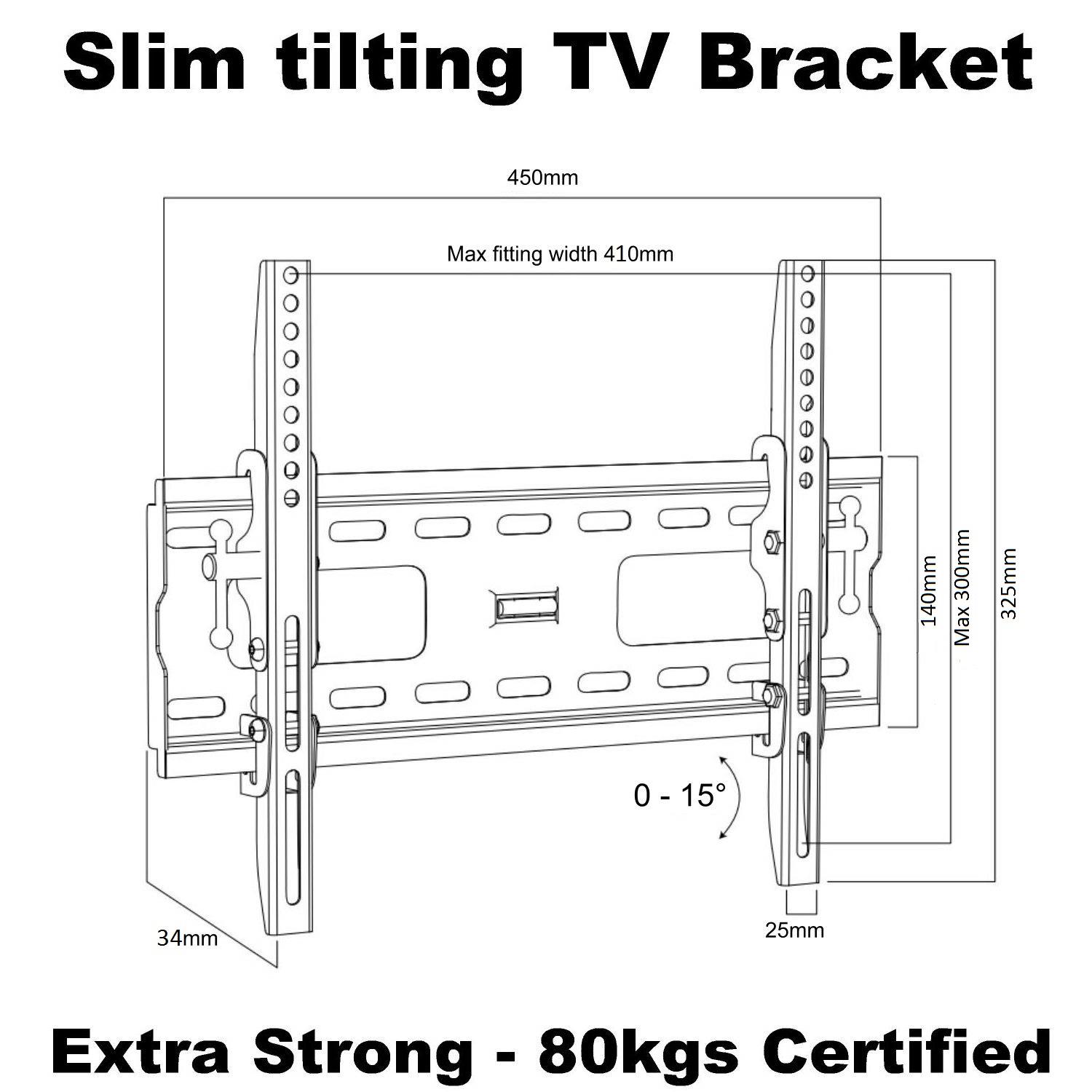 Fits 49UL7A63DB TOSHIBA 49" TV BRACKET WALL MOUNT FULLY ADJUSTABLE TILT
