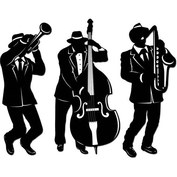 1920s Jazz Trio Silhouettes 45cm Party Decoration Ebay