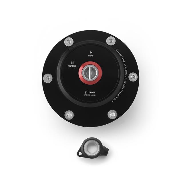 m Rizoma Gas Tank Cap Fuel Filler Cap Black Kawasaki ZX6R