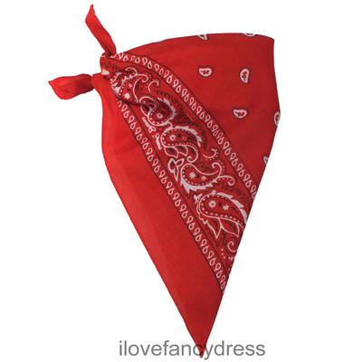 6 X RED COWBOY BANDANA SCARF HANKIE PAISLEY NECKERCHIEF | eBay