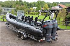 Delta Rigid Inflatable Rib Boat 8mtr  2 x Yamaha 150hp Outboard Engine + Trailer
