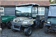 2008 Kubota 900 RTV in Camo livery with Hydraulic tipper and full Cab
