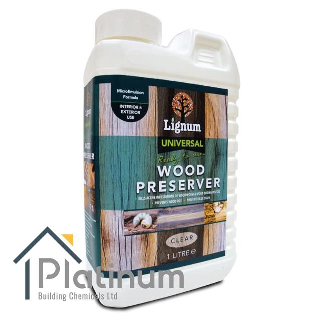 LIGNUM Wood Preserver Woodworm, Dry & Wet Rot Prevention Timber