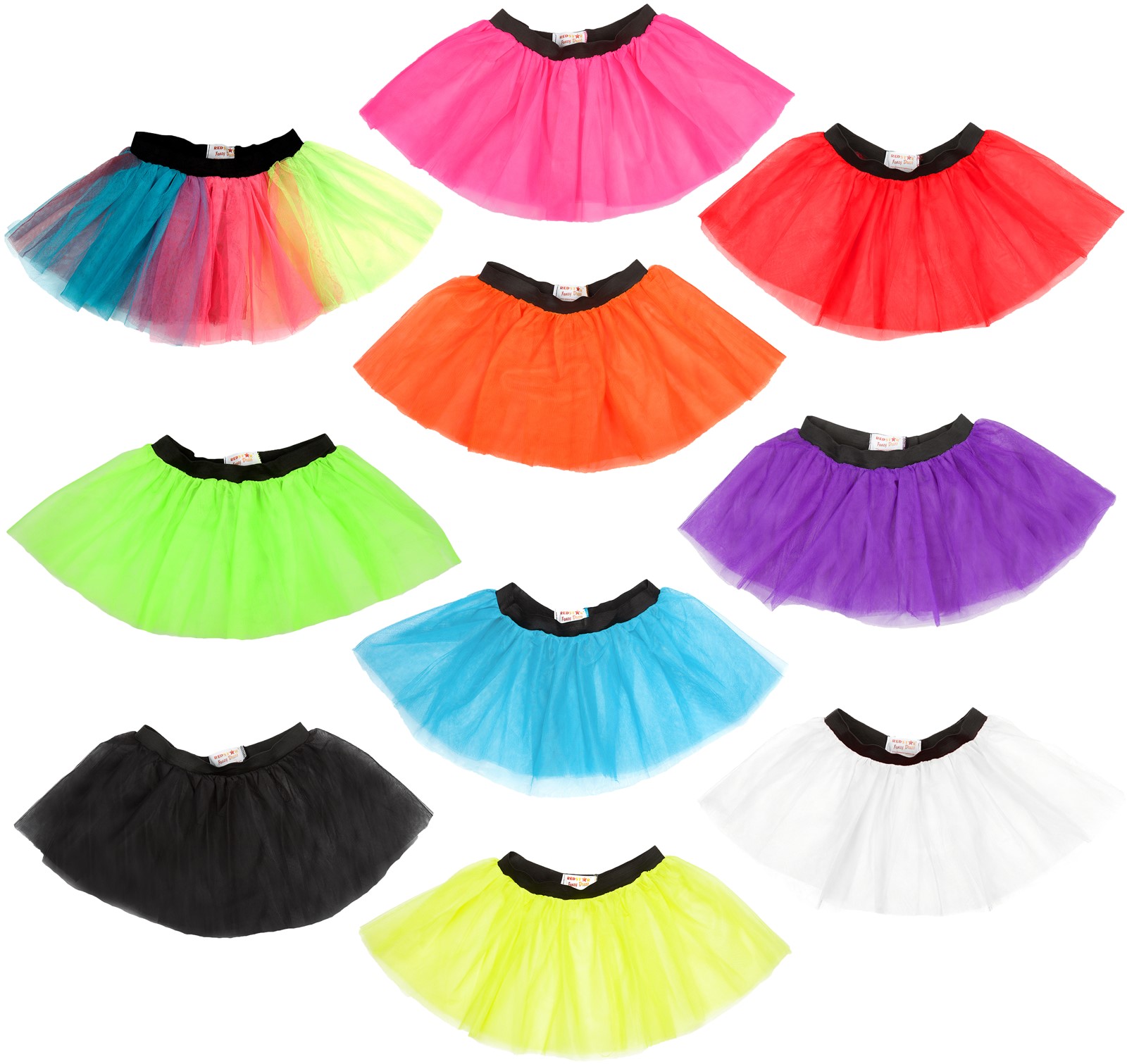 Ladies Neon Tutu Skirt 3 Layers Uv 1980s Fancy Dress Hen Party 80s Costume Dance Ebay 3041