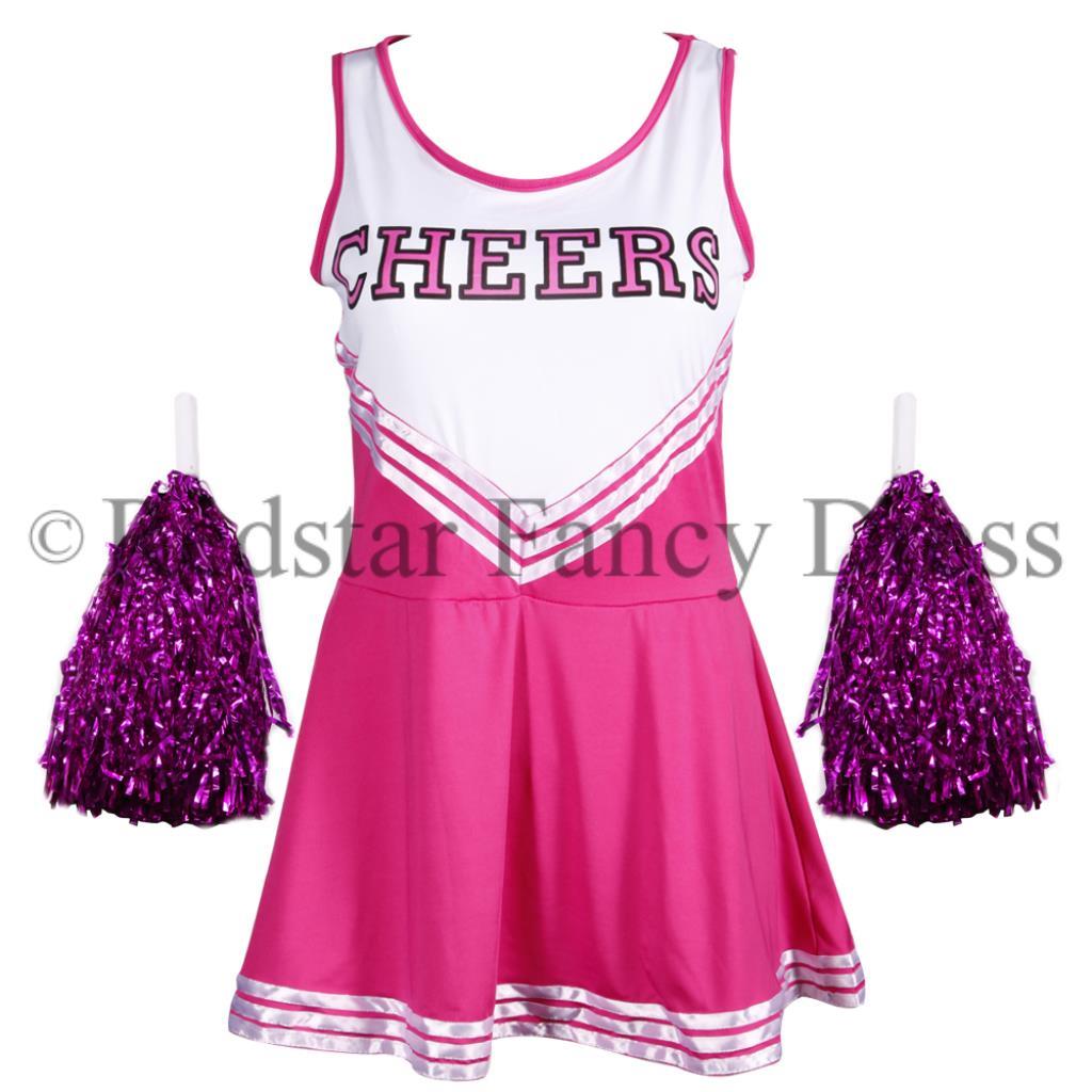 CHEERLEADER FANCY DRESS OUTFIT HIGH SCHOOL MUSICAL UNIFORM COSTUME ...