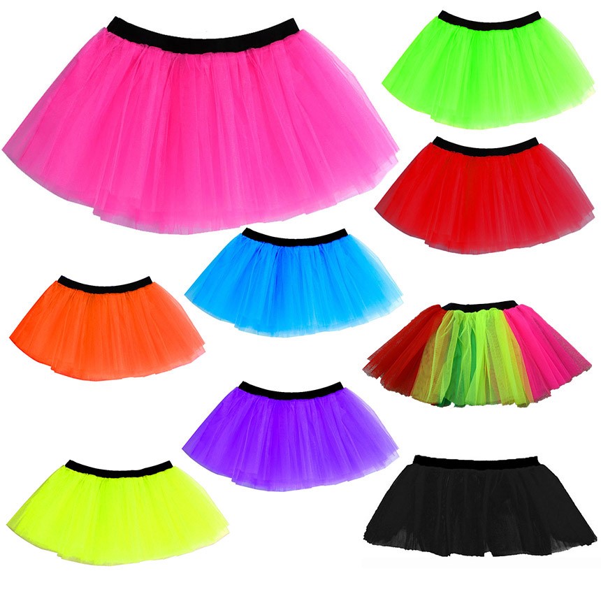Neon Tutu Set And Accessories 1980s Skirt Fancy Dress Hen Party Costume 80s Ebay 
