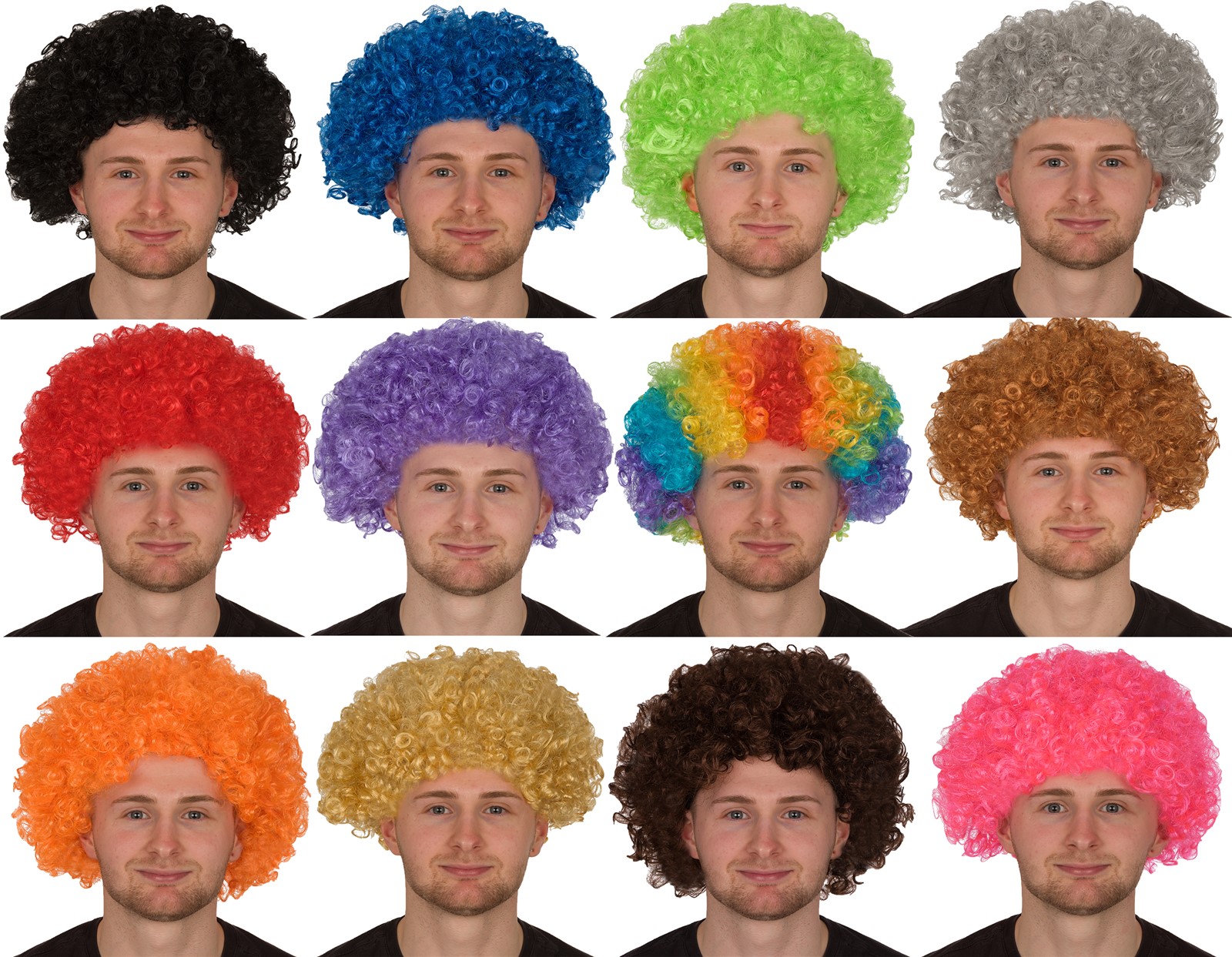 coloured afro wigs