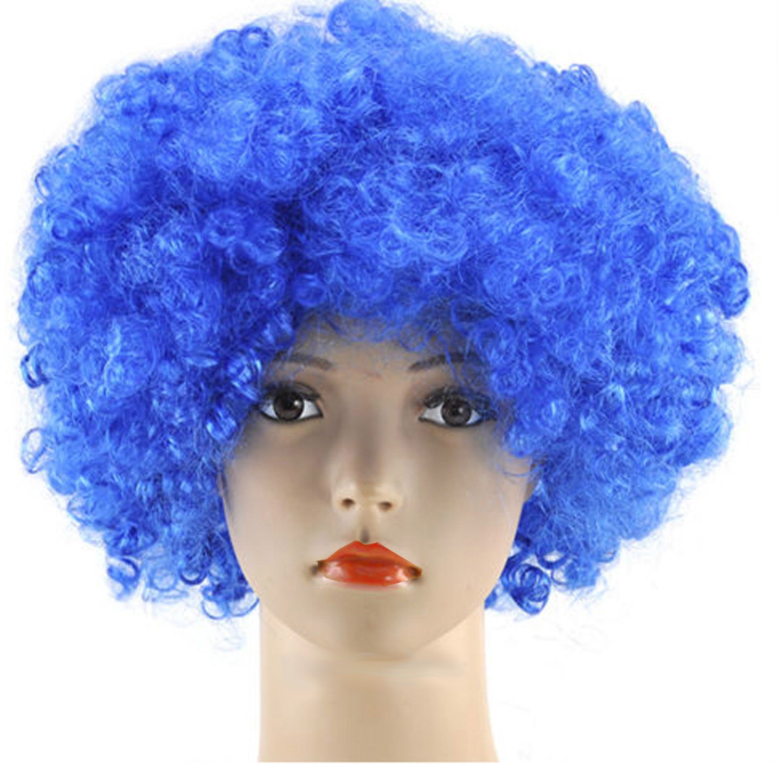 CURLY AFRO WIG MULTI COLOUR PARTY CLOWN FUNKY DISCO MENS LADIES 70S ...