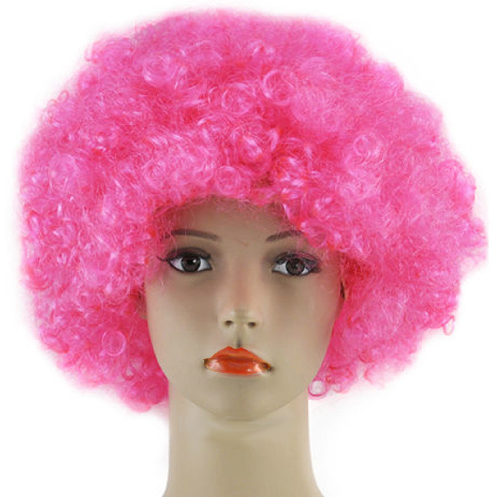 CURLY AFRO WIG MULTI COLOUR PARTY CLOWN FUNKY DISCO MENS LADIES 70S ...
