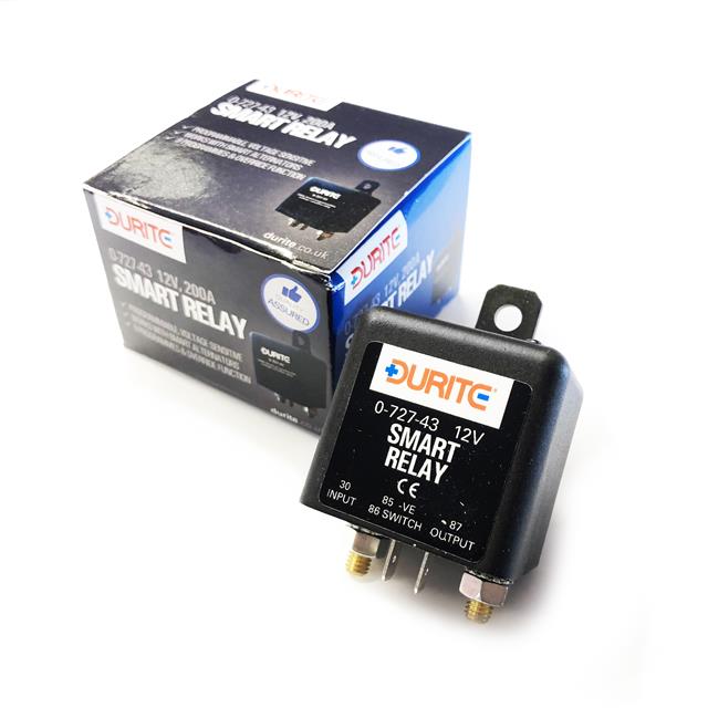 Durite Split Charge Relay Smart Programmable Voltage Sensitive 12V 200A