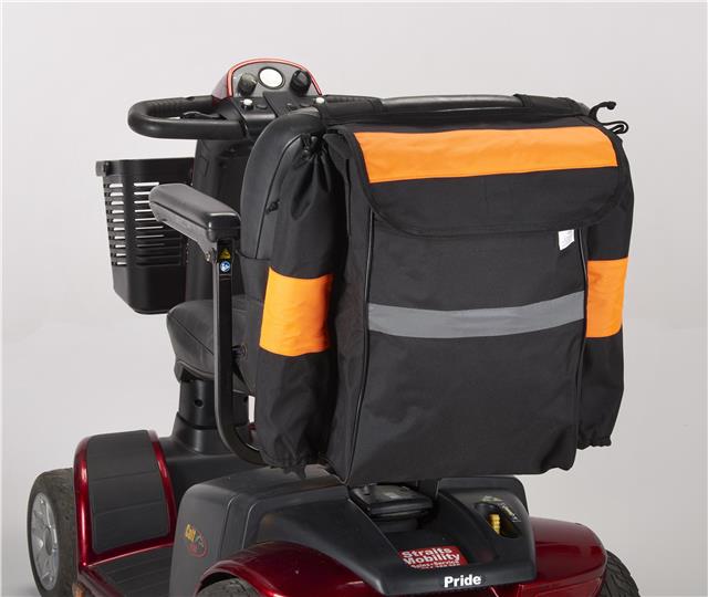 Mobility Scooter bag Crutch / walking stick holder HiVis fluorescent
