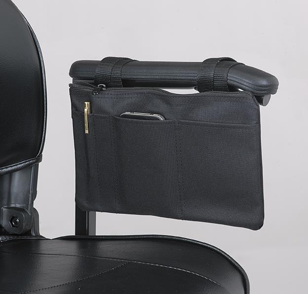 Mobility Scooter / Wheelchair armrest bag, New from Ducksback (Black