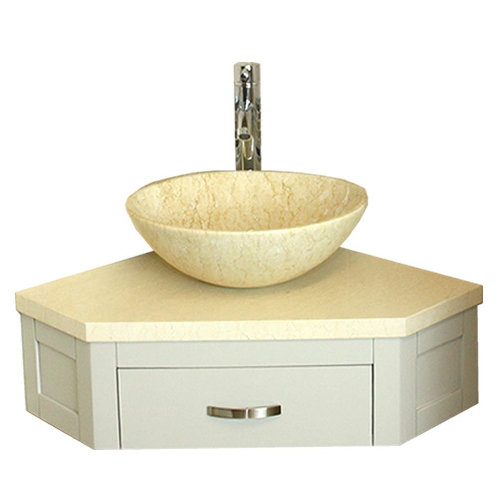 Bathroom Vanity Grey Painted Corner Wash Unit Marble Cream Marble Basin 501gw Ebay